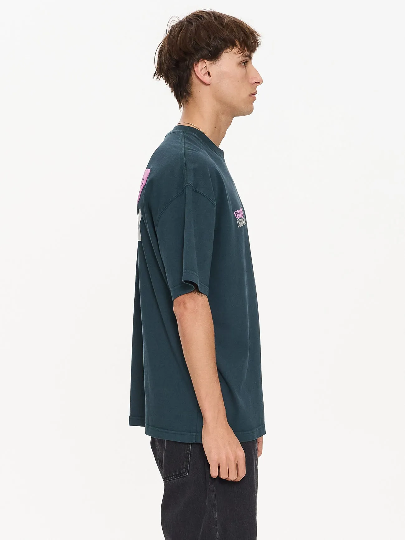 Total Anarchy Box Fit Oversize Short Tee - Deep Teal sold by Thrills product image thumbnail 5