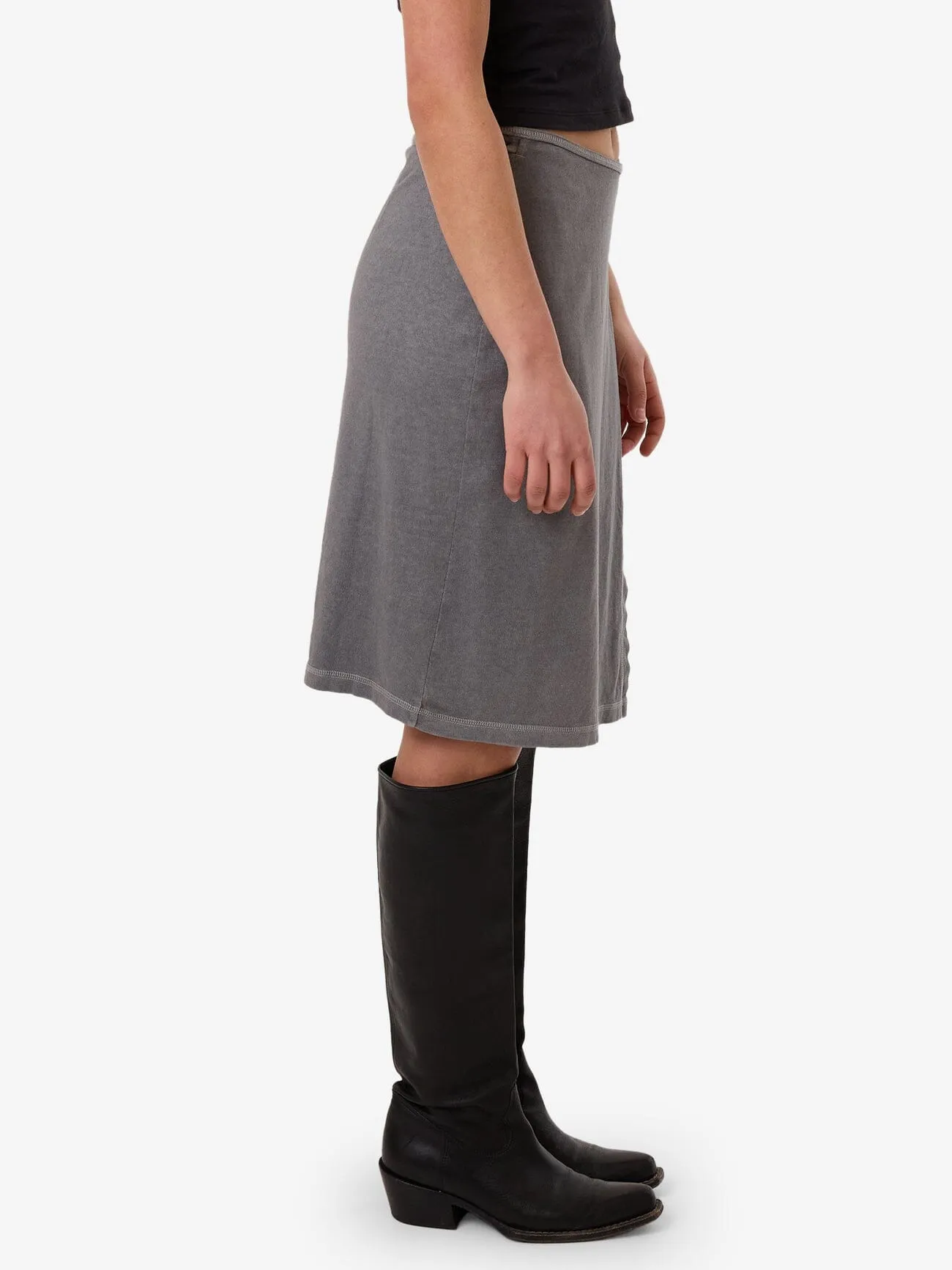 Hemp Wrap Midi Skirt - Grey Ash sold by Thrills product image thumbnail 5