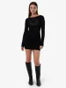 Rosetta Knit Mini Dress - Black sold by Thrills