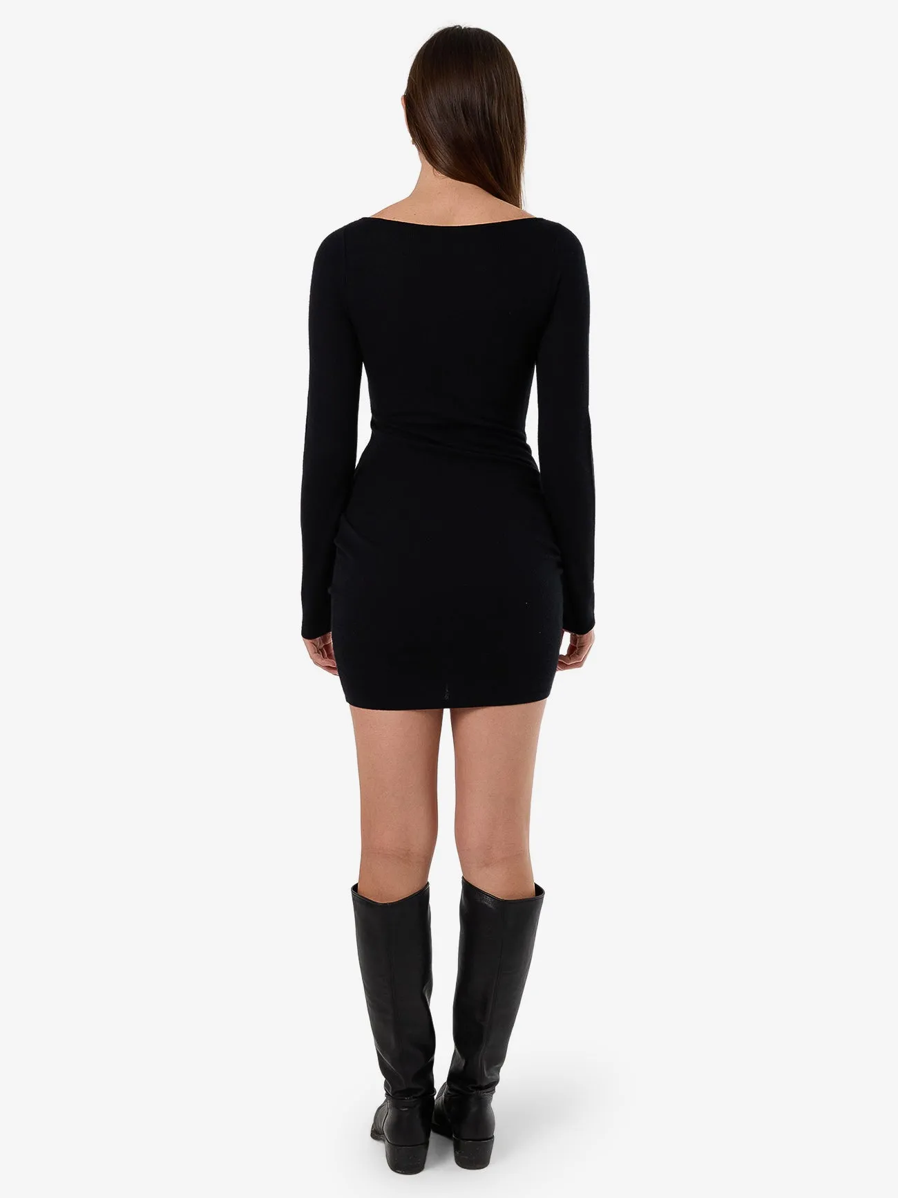 Rosetta Knit Mini Dress - Black sold by Thrills product image thumbnail 3