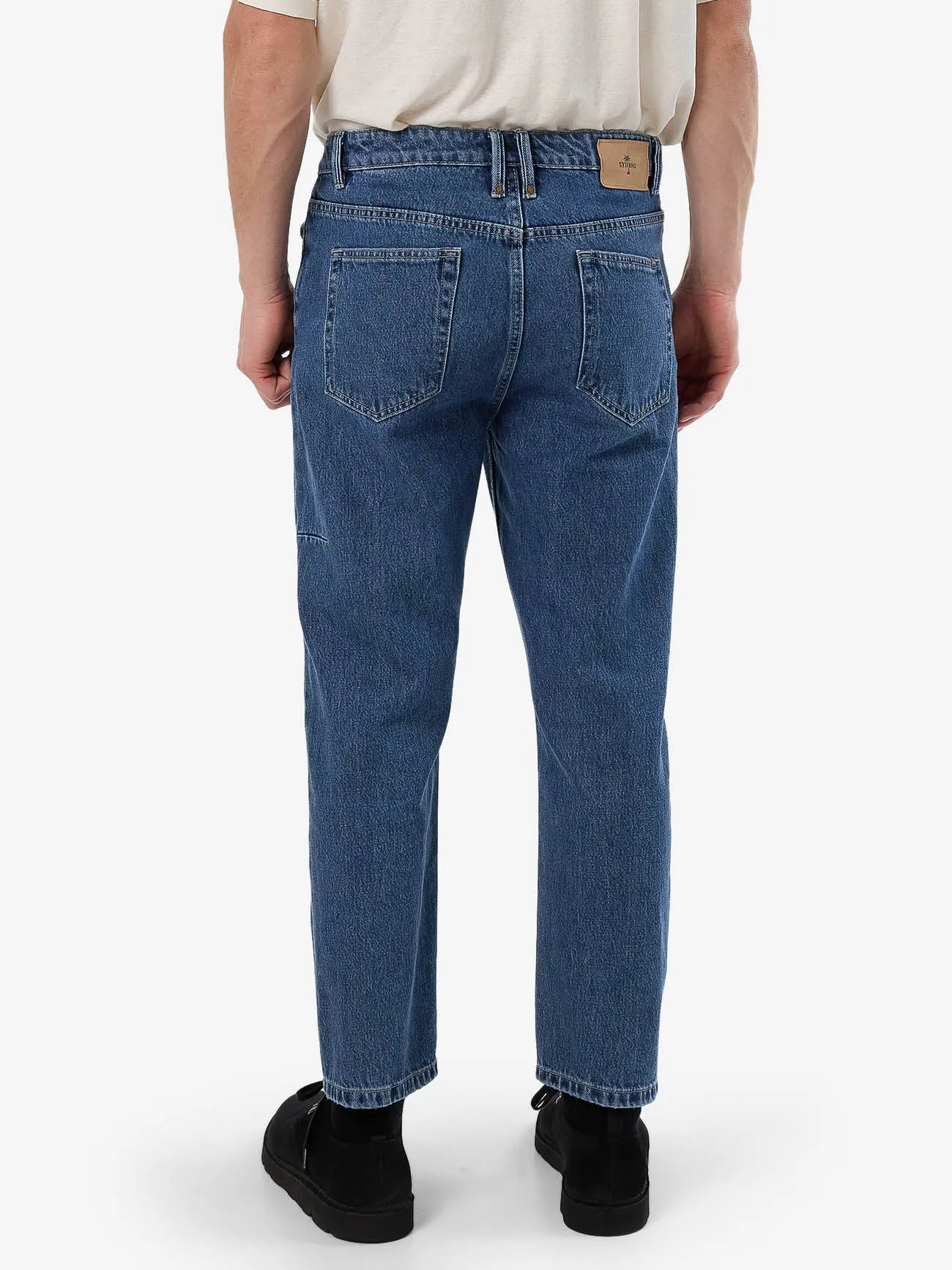 Chopped Straight Cropped Denim Jean - Vintage Rinse Blue sold by Thrills product image thumbnail 2