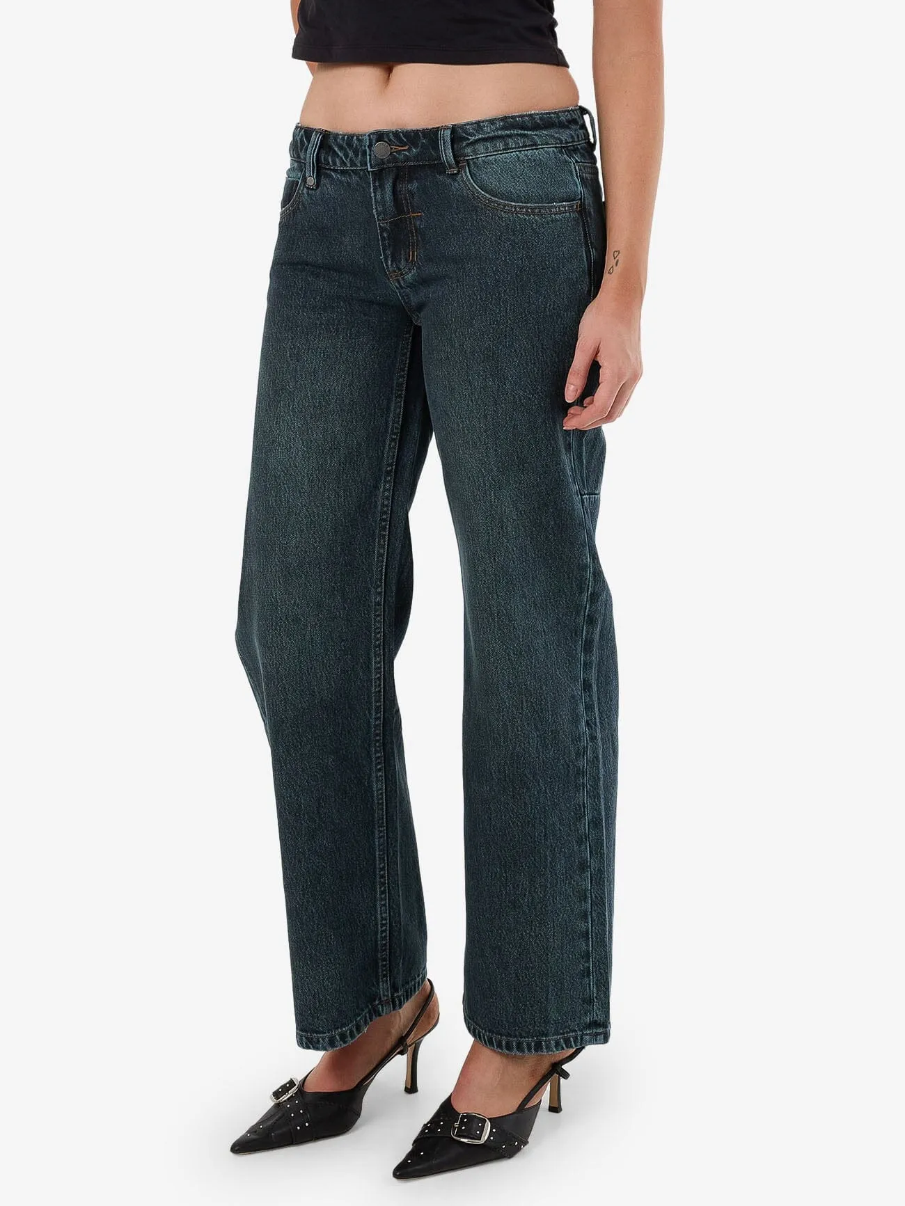 Saskia Low Rise Straight Jean - Metal Blue sold by Thrills product image thumbnail 4