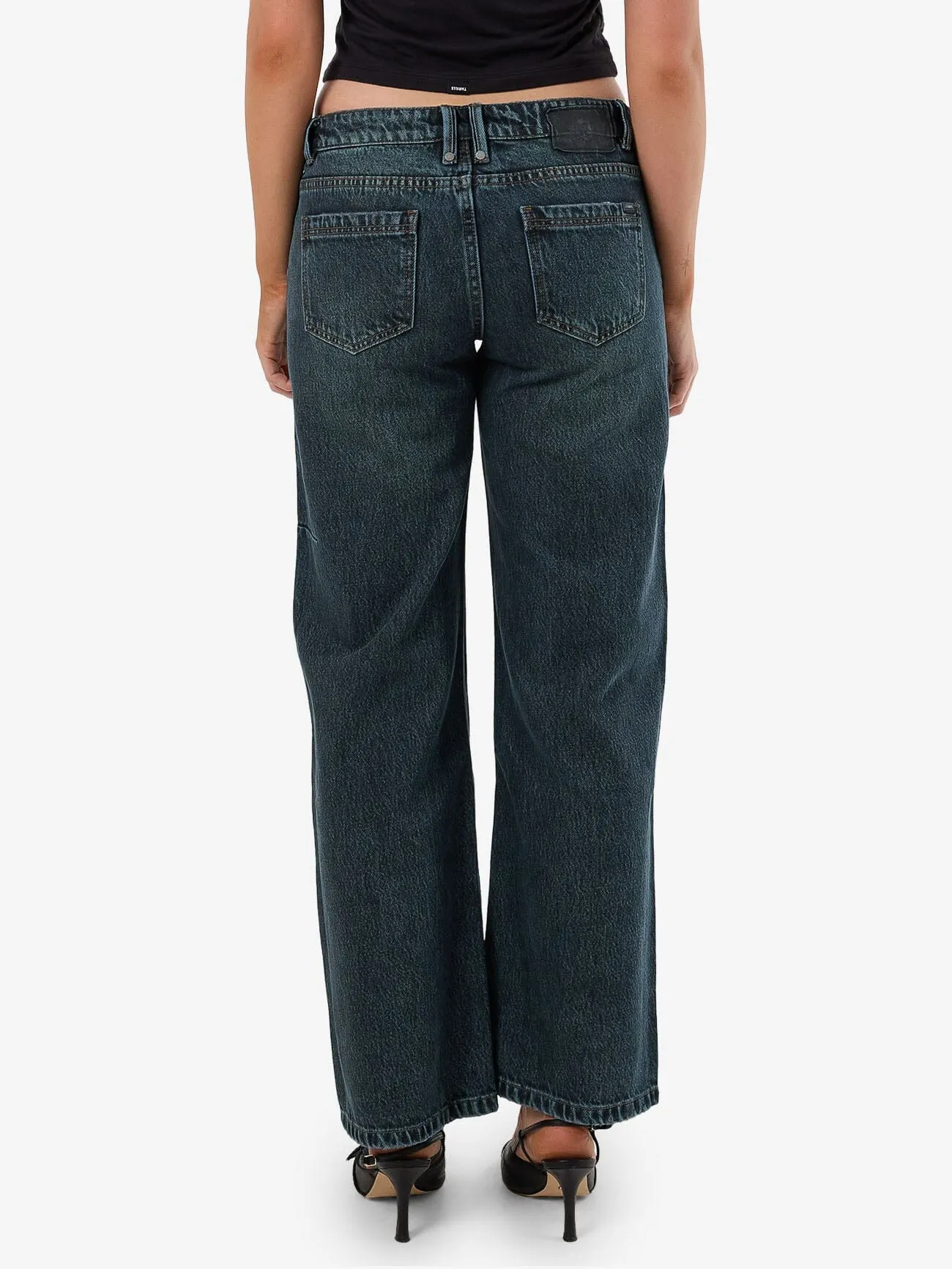Saskia Low Rise Straight Jean - Metal Blue sold by Thrills product image thumbnail 2