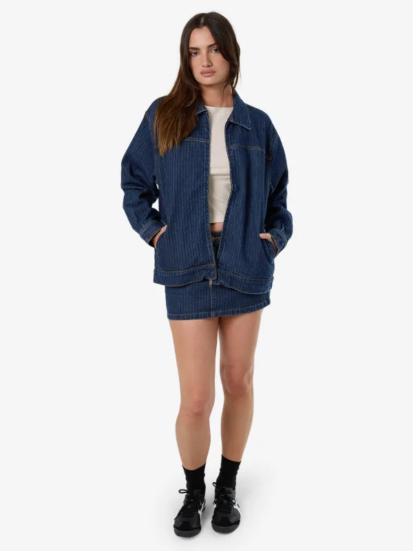 Hayden Jacket - Rib Rinsed Ink sold by Thrills