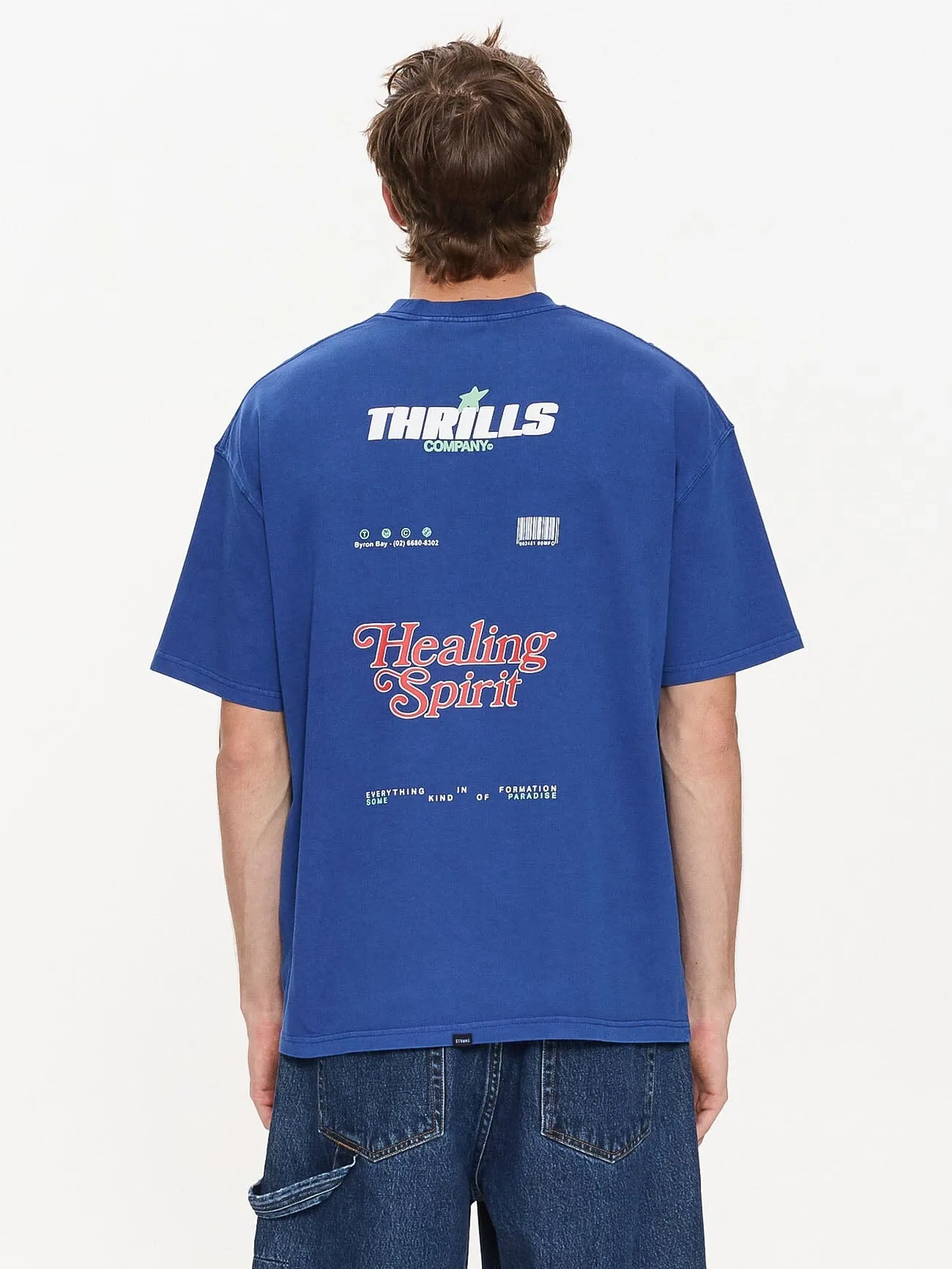 Prediction Box Fit Oversize Tee - Vintage Royal Blue sold by Thrills product image thumbnail 2
