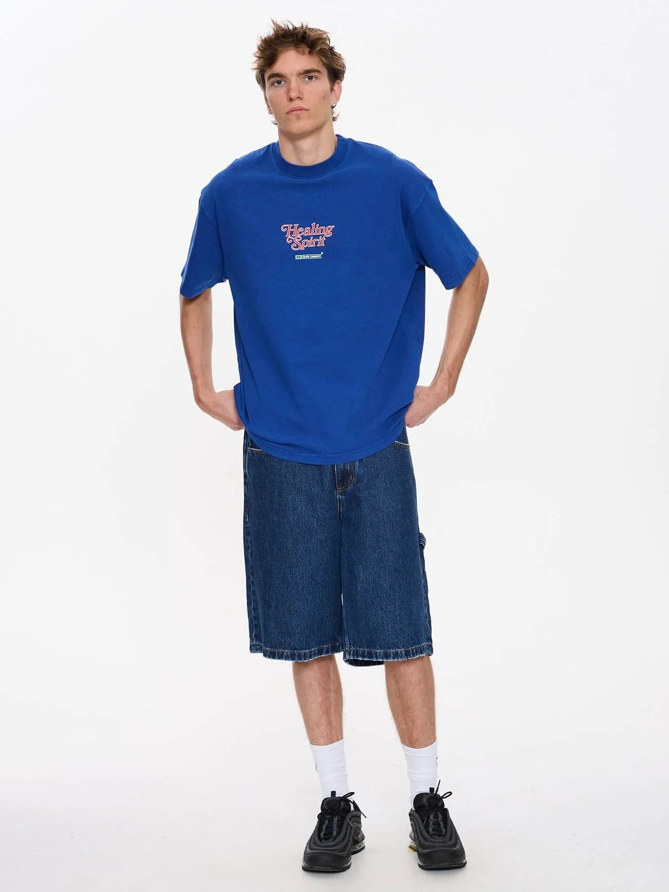 Prediction Box Fit Oversize Tee - Vintage Royal Blue sold by Thrills product image thumbnail 4