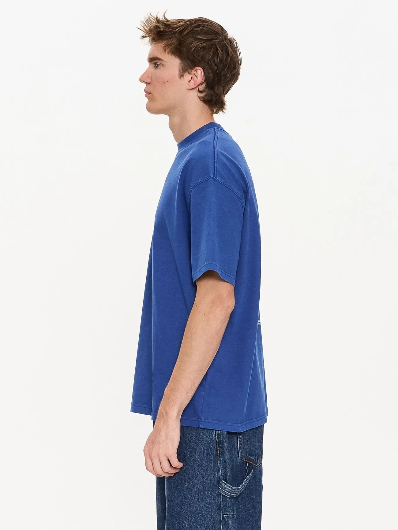 Prediction Box Fit Oversize Tee - Vintage Royal Blue sold by Thrills product image thumbnail 5