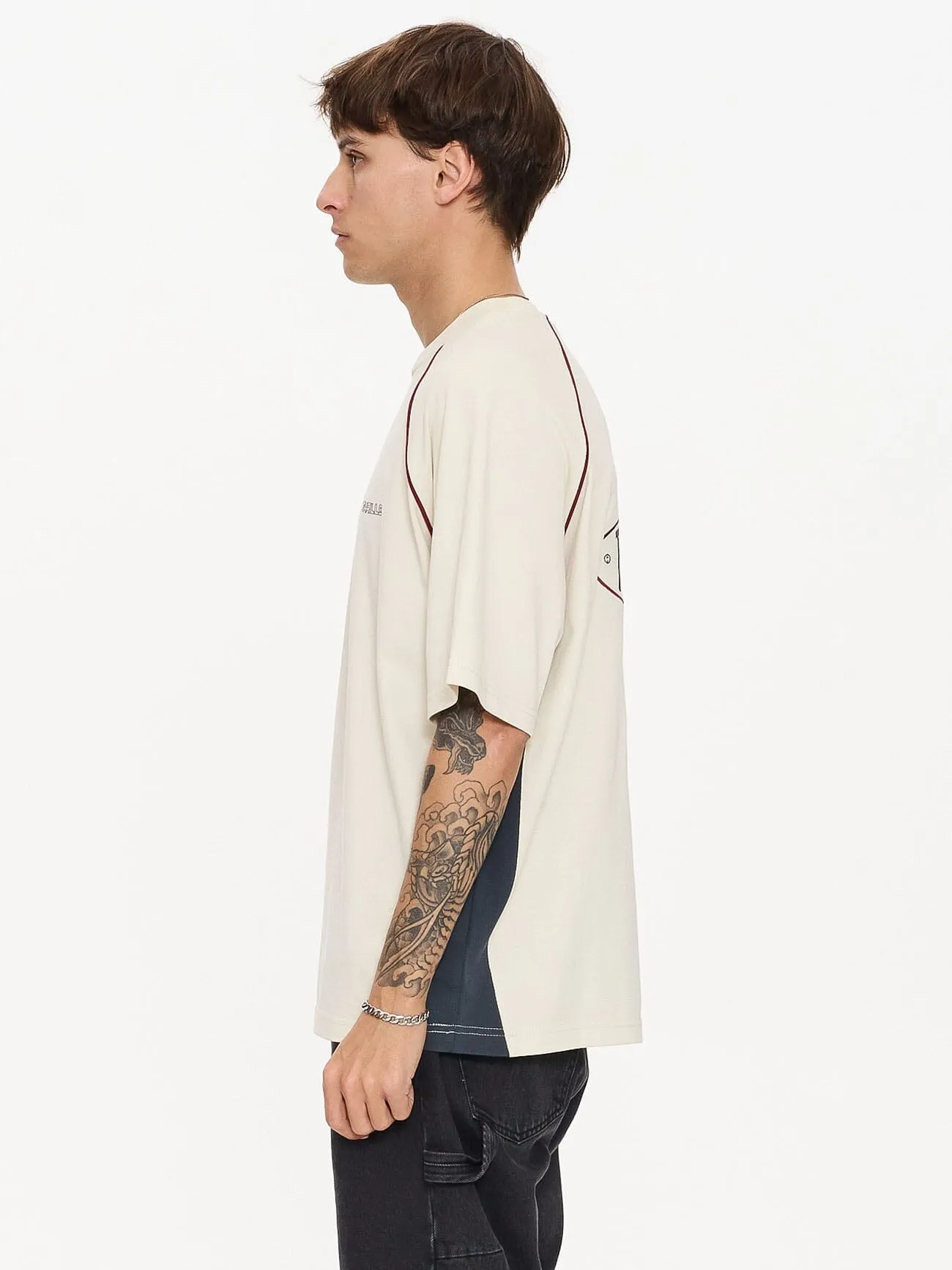 Motion Box Fit Oversize Tee - Heritage White sold by Thrills product image thumbnail 3