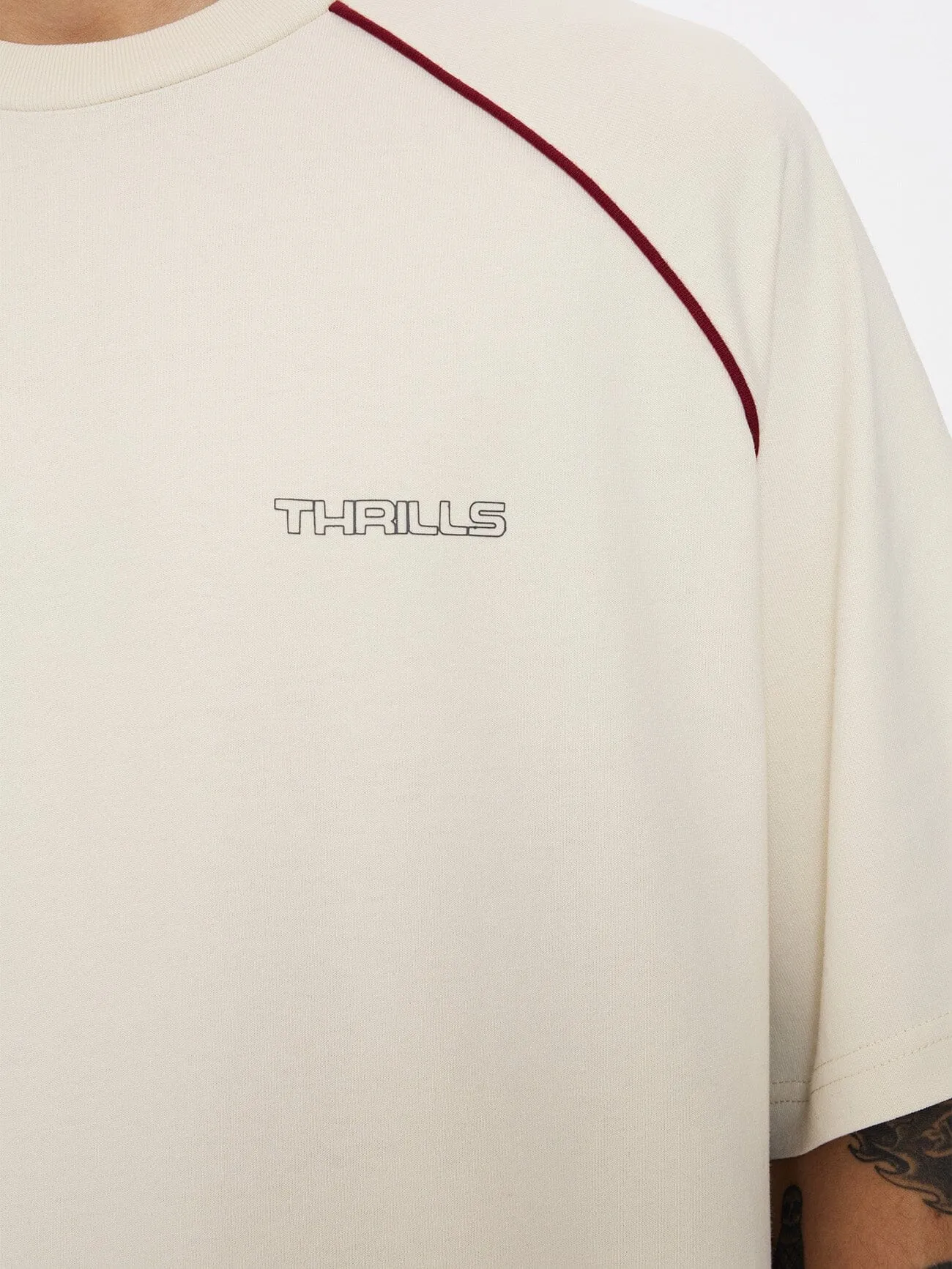 Motion Box Fit Oversize Tee - Heritage White sold by Thrills product image thumbnail 5