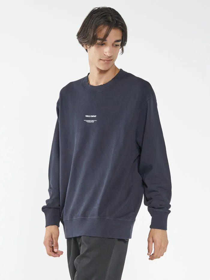 Thrills Territory Oversize Crew - Dark Navy sold by Thrills product image thumbnail 3