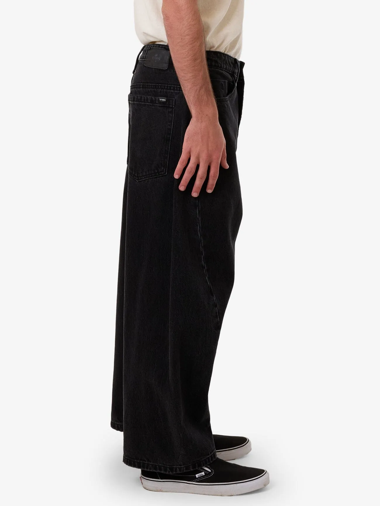 Barrel Leg Balloon Baggy Denim Jean - Aged Black sold by Thrills product image thumbnail 4