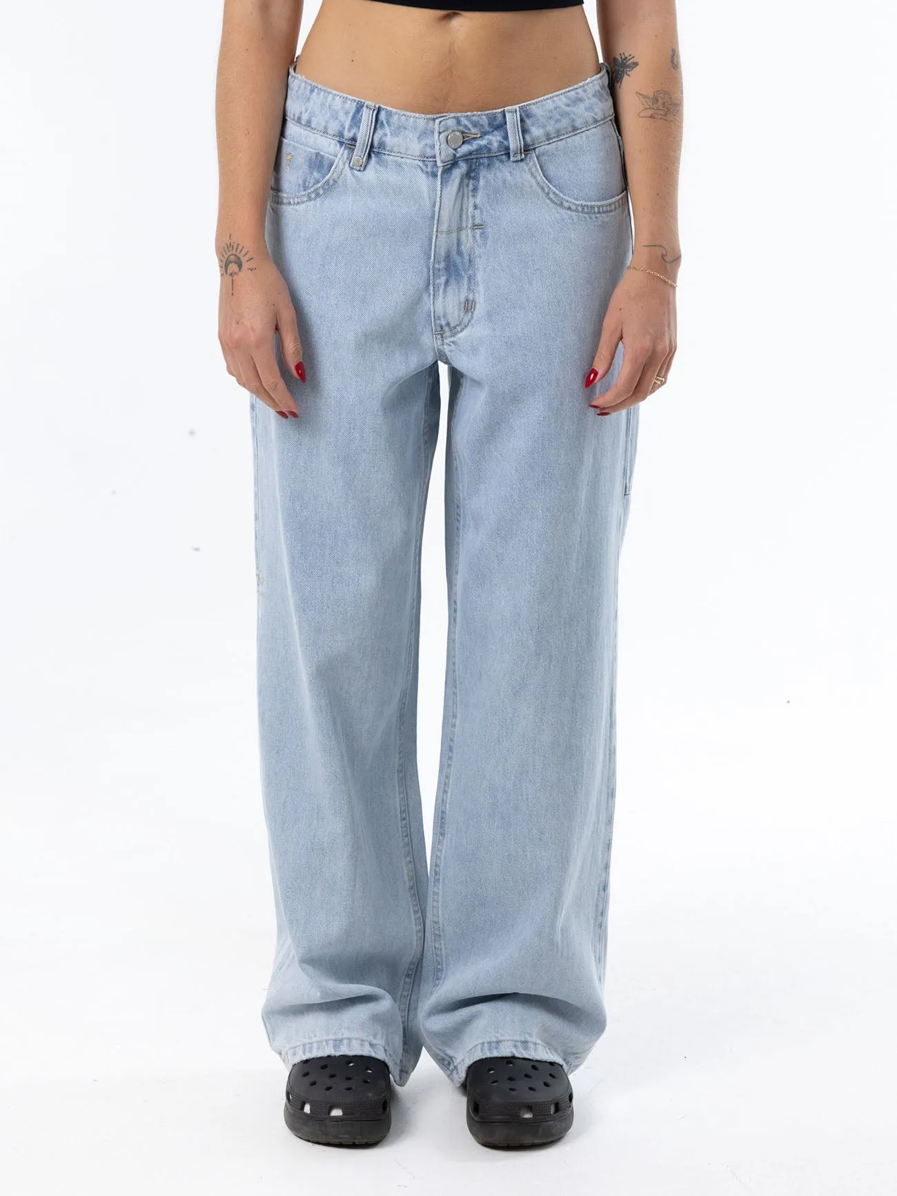 Billie Low Rise Baggy Fortune Favours Jean - Shadow Blue sold by Thrills