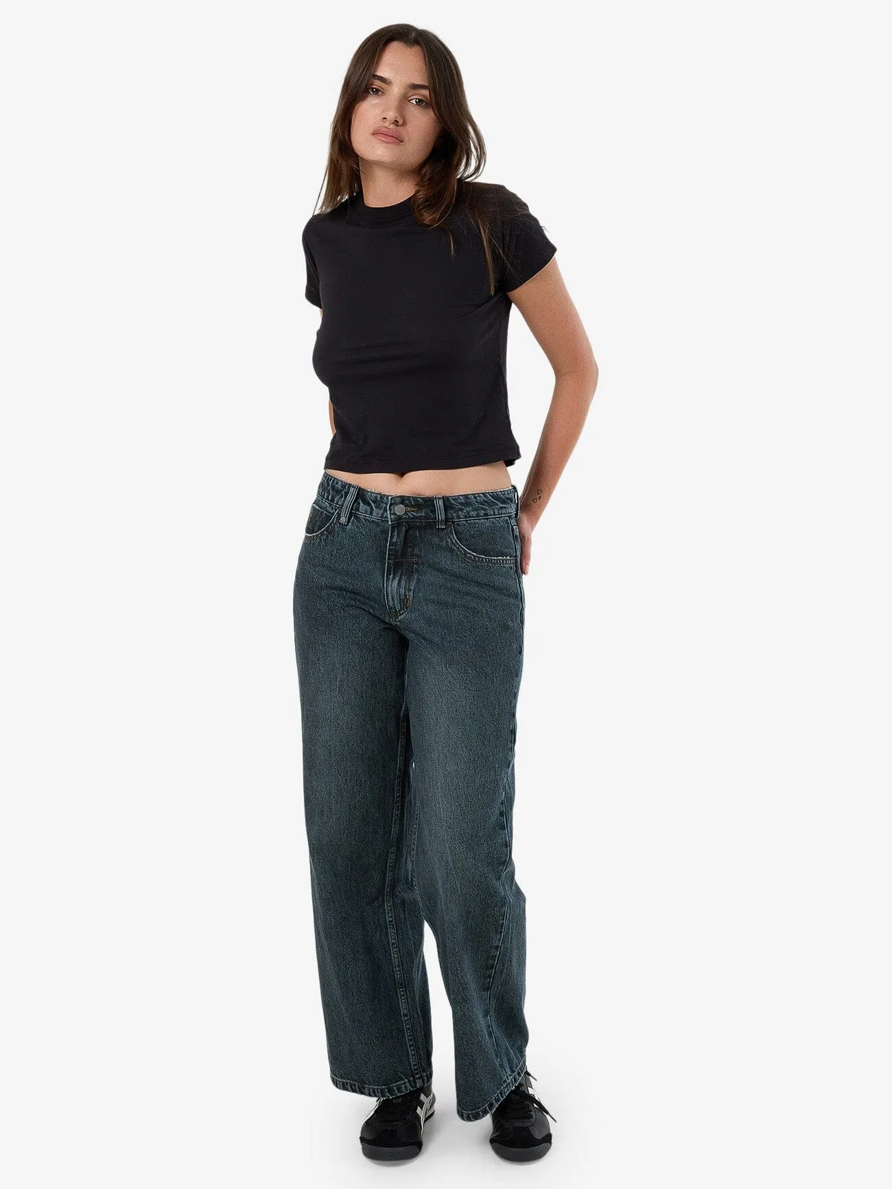 Billie Low Rise Baggy Jean - Metal Blue sold by Thrills