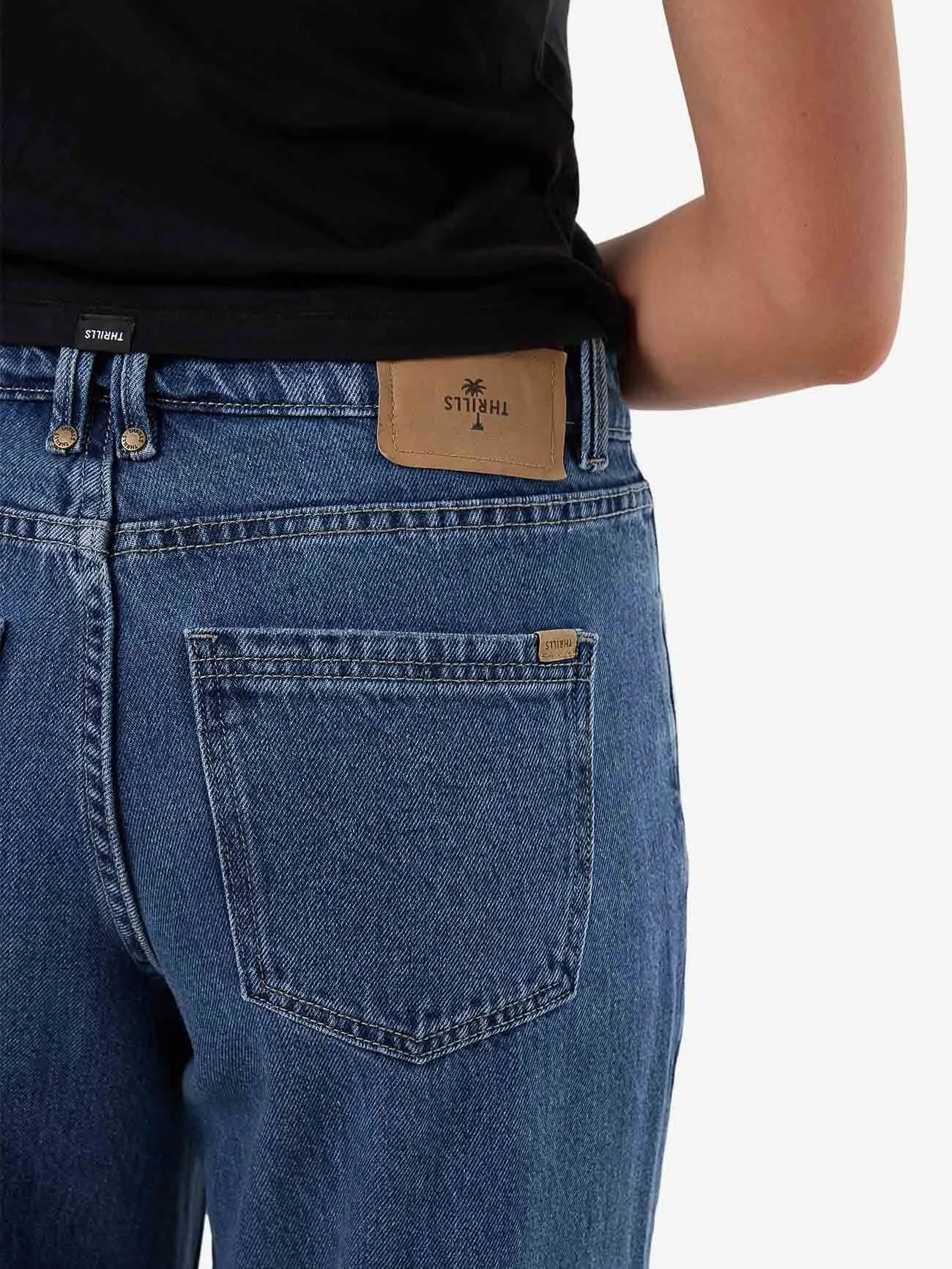 Billie Low Rise Baggy Jean - Vintage Rinse Blue sold by Thrills product image thumbnail 4