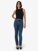 Nicole High Rise Stretch Straight Jean - Vintage Rinse Blue sold by Thrills