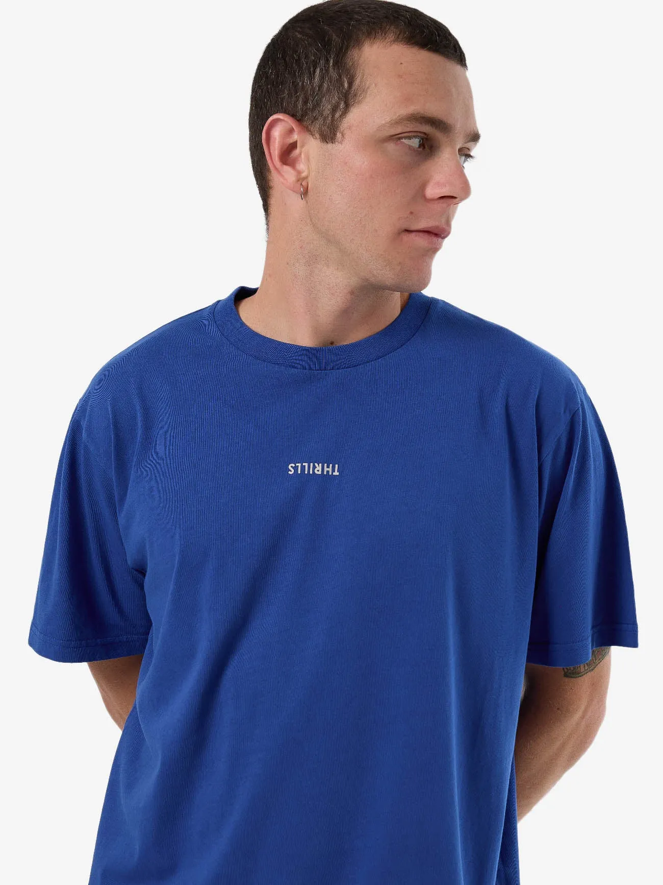 Minimal Thrills Merch Fit Tee - New Royal sold by Thrills product image thumbnail 5