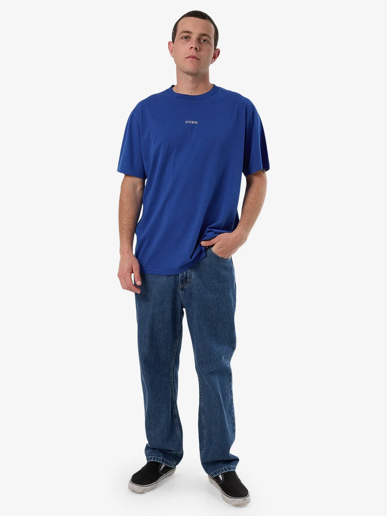 Minimal Thrills Merch Fit Tee - New Royal sold by Thrills product image thumbnail 3