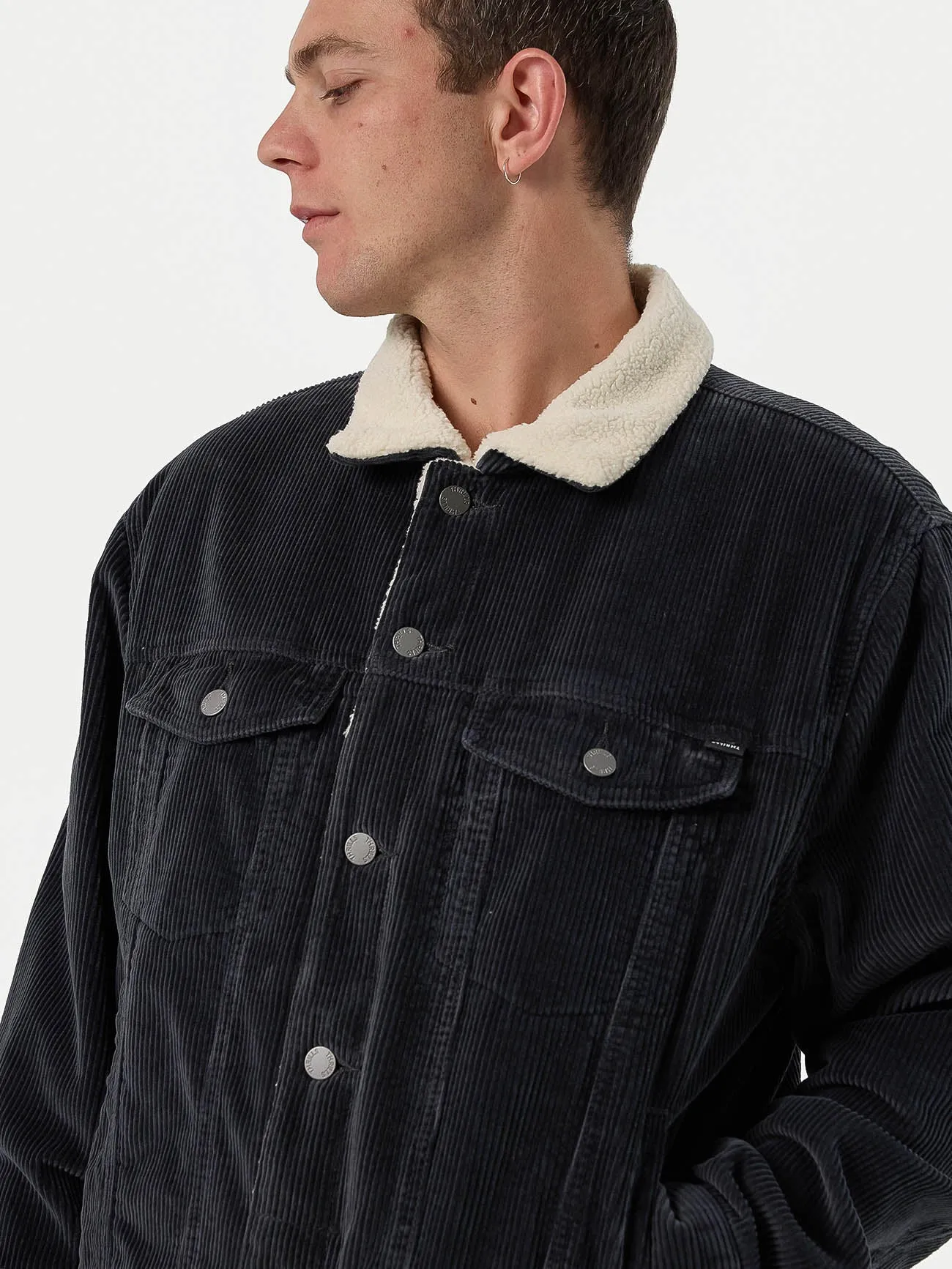 Oversized Sherpa Wanderer Cord Jacket - Ebony sold by Thrills product image thumbnail 2