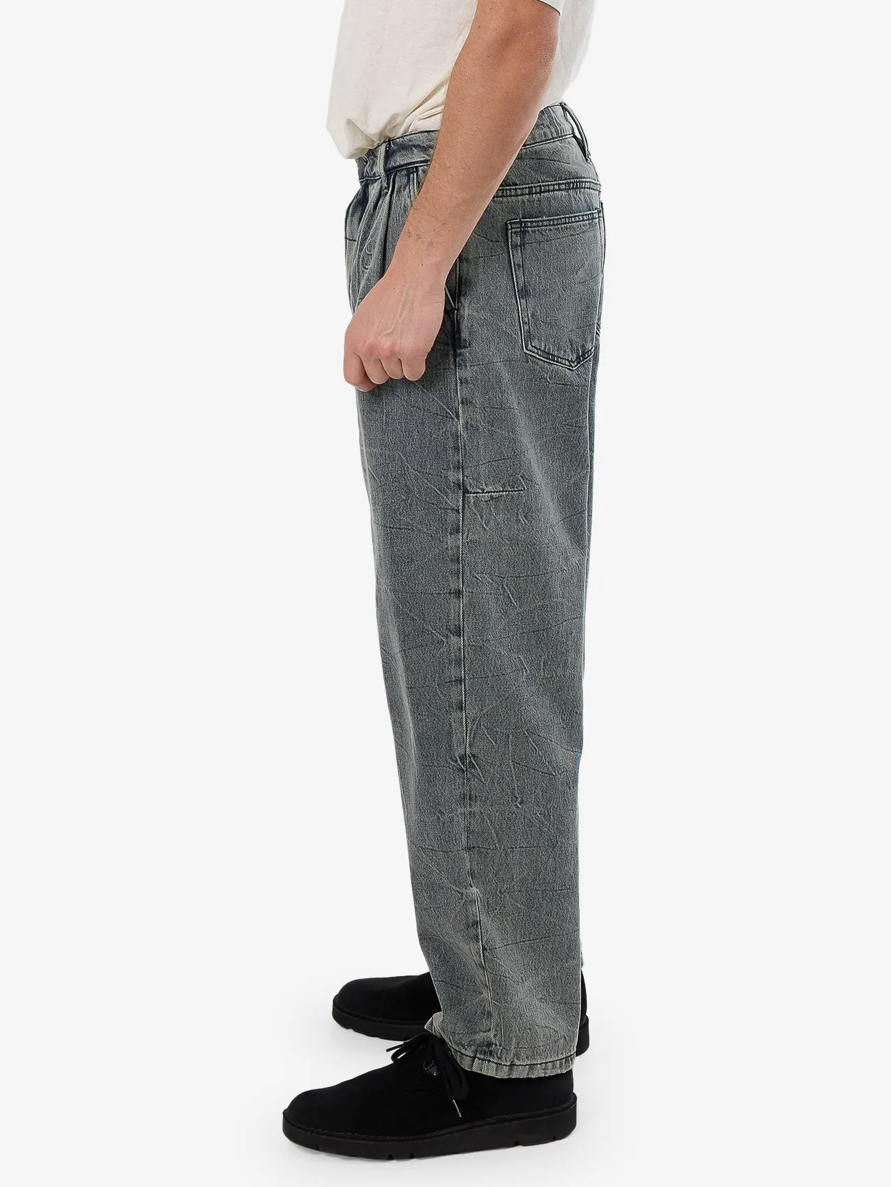 Vanished Big Slacker Baggy Pleat Denim Jean - Vanished Blue sold by Thrills product image thumbnail 5