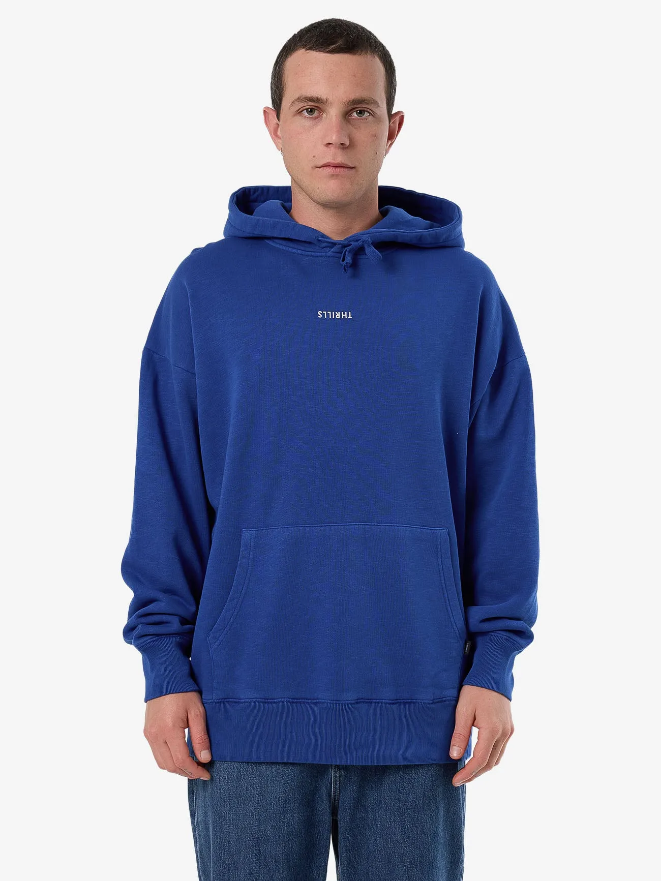 Minimal Thrills Slouch Pull On Hood - New Royal sold by Thrills