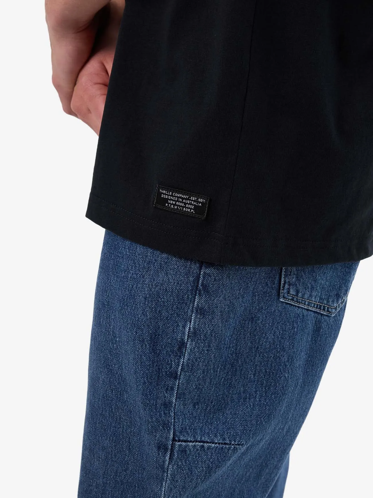 Thrills Military Oversize Fit Tee - Faded Black sold by Thrills product image thumbnail 2