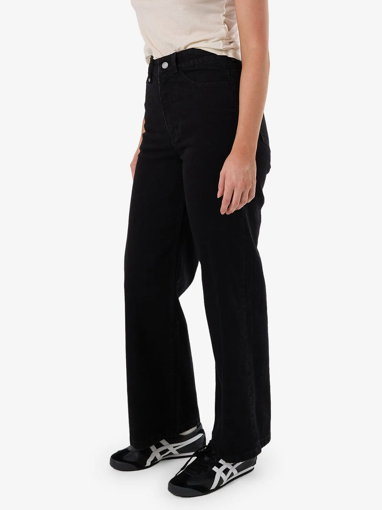 Holly High Rise Stretch Wide Jean - Black Rinse sold by Thrills product image thumbnail 4