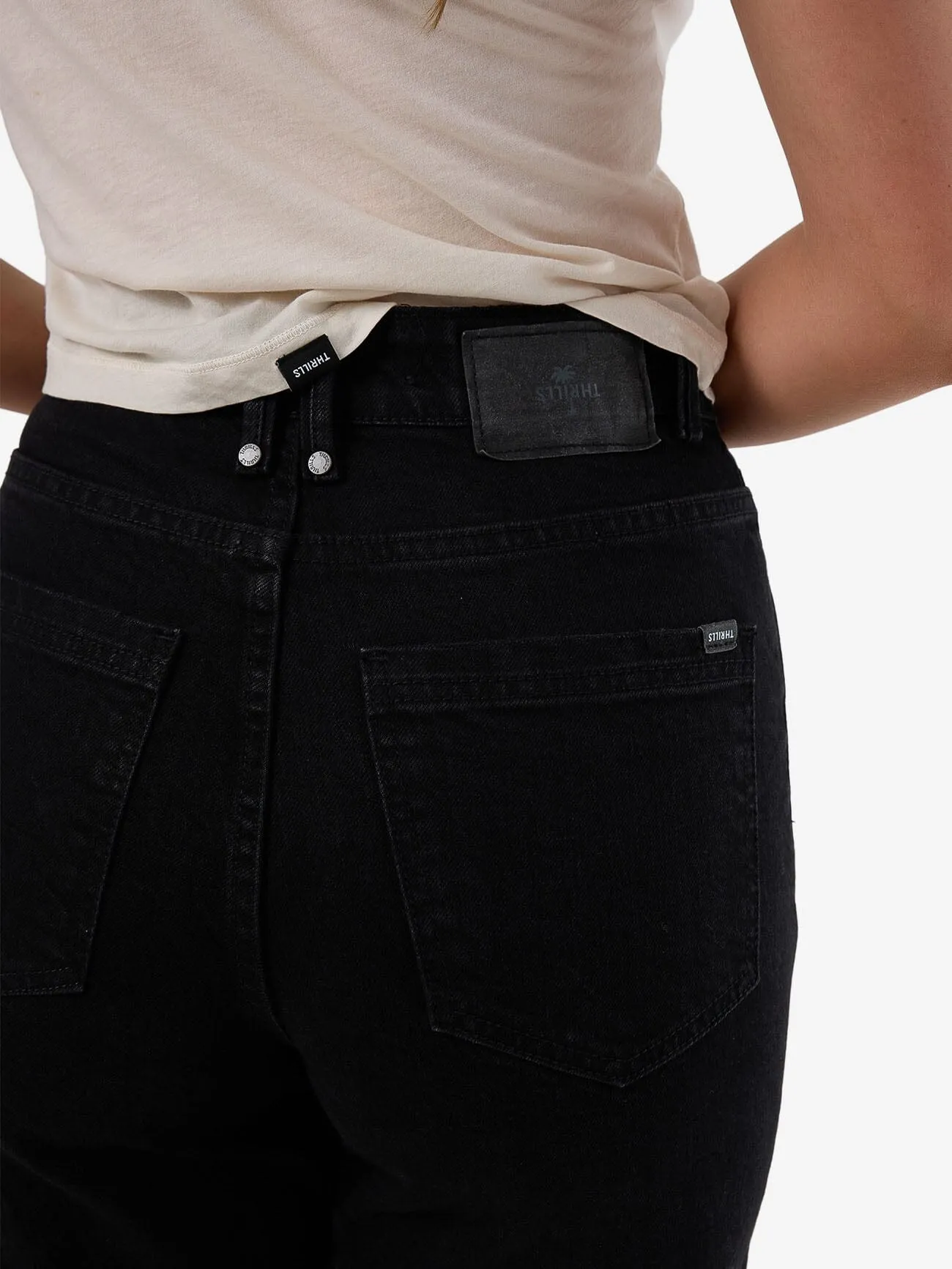 Holly High Rise Stretch Wide Jean - Black Rinse sold by Thrills product image thumbnail 3