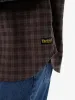 Thrills Union Cord Check Long Sleeve Shirt - Charcoal Rose sold by Thrills