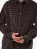 Thrills Union Cord Check Long Sleeve Shirt - Charcoal Rose sold by Thrills