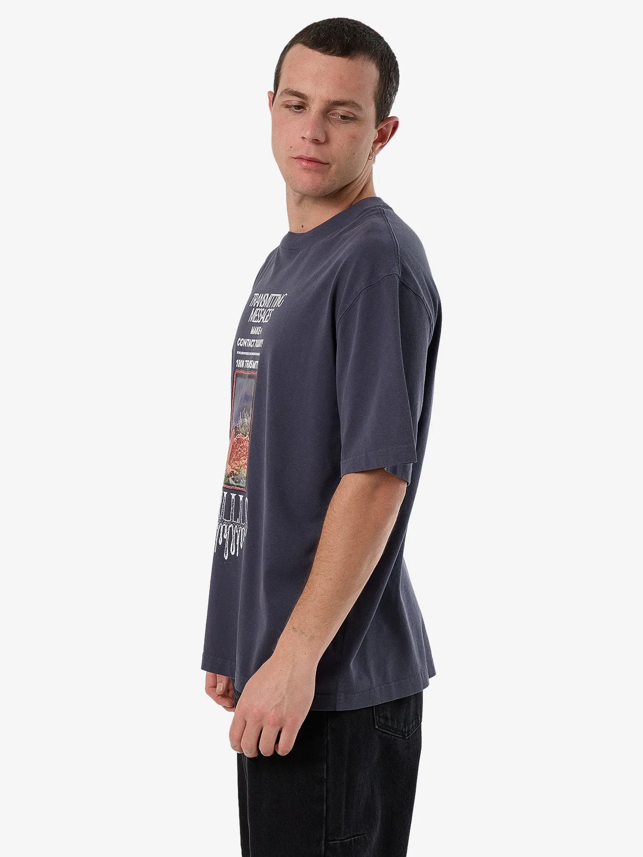 1 800 Transmit Box Fit Oversize Tee - Ebony sold by Thrills product image thumbnail 3