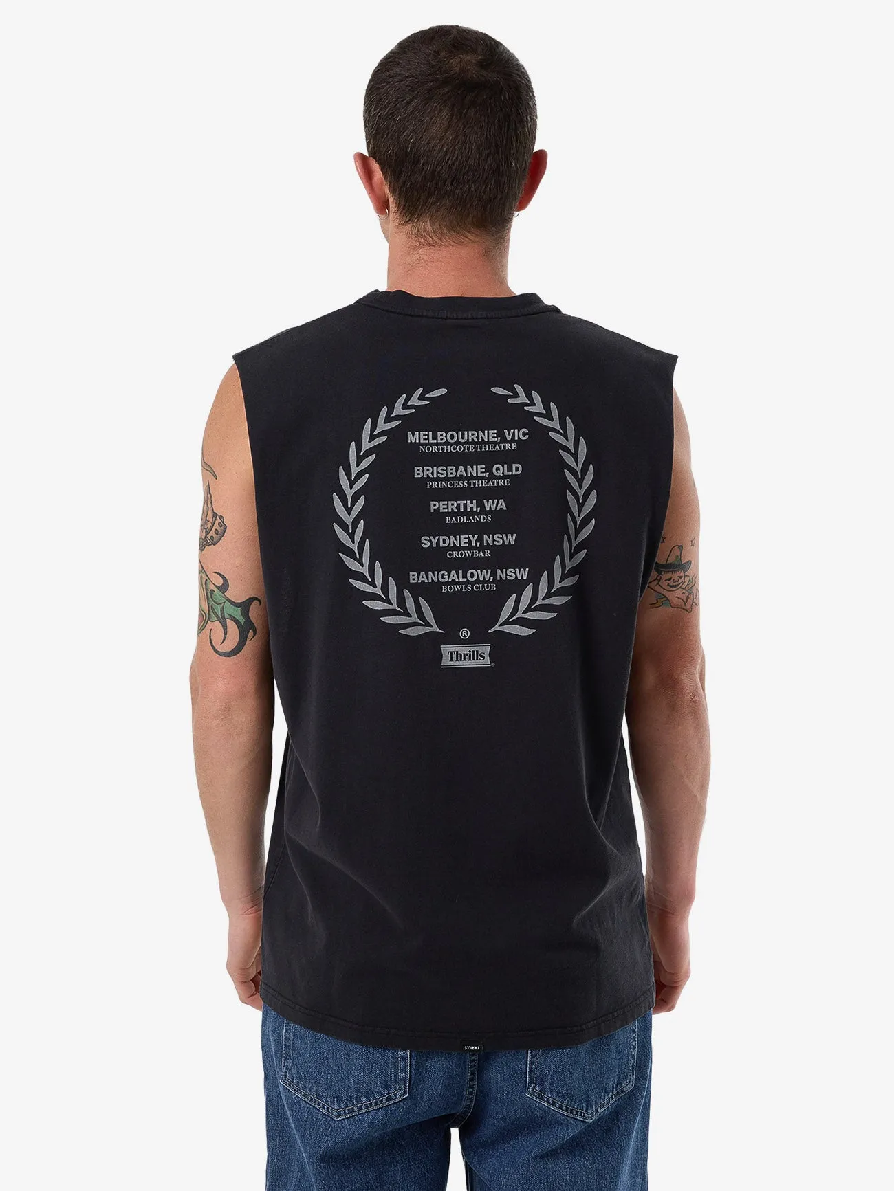 Speed Tour Merch Fit Muscle Tee - Washed Black sold by Thrills product image thumbnail 2