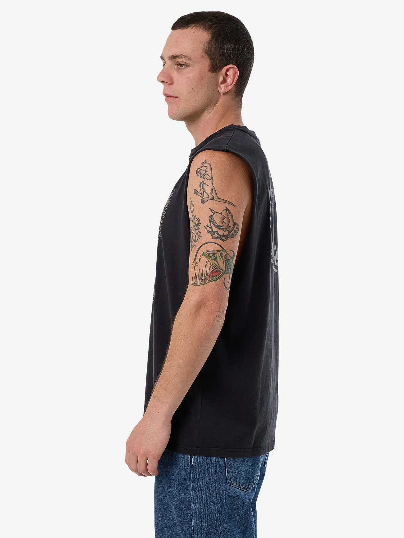 Speed Tour Merch Fit Muscle Tee - Washed Black sold by Thrills product image thumbnail 3