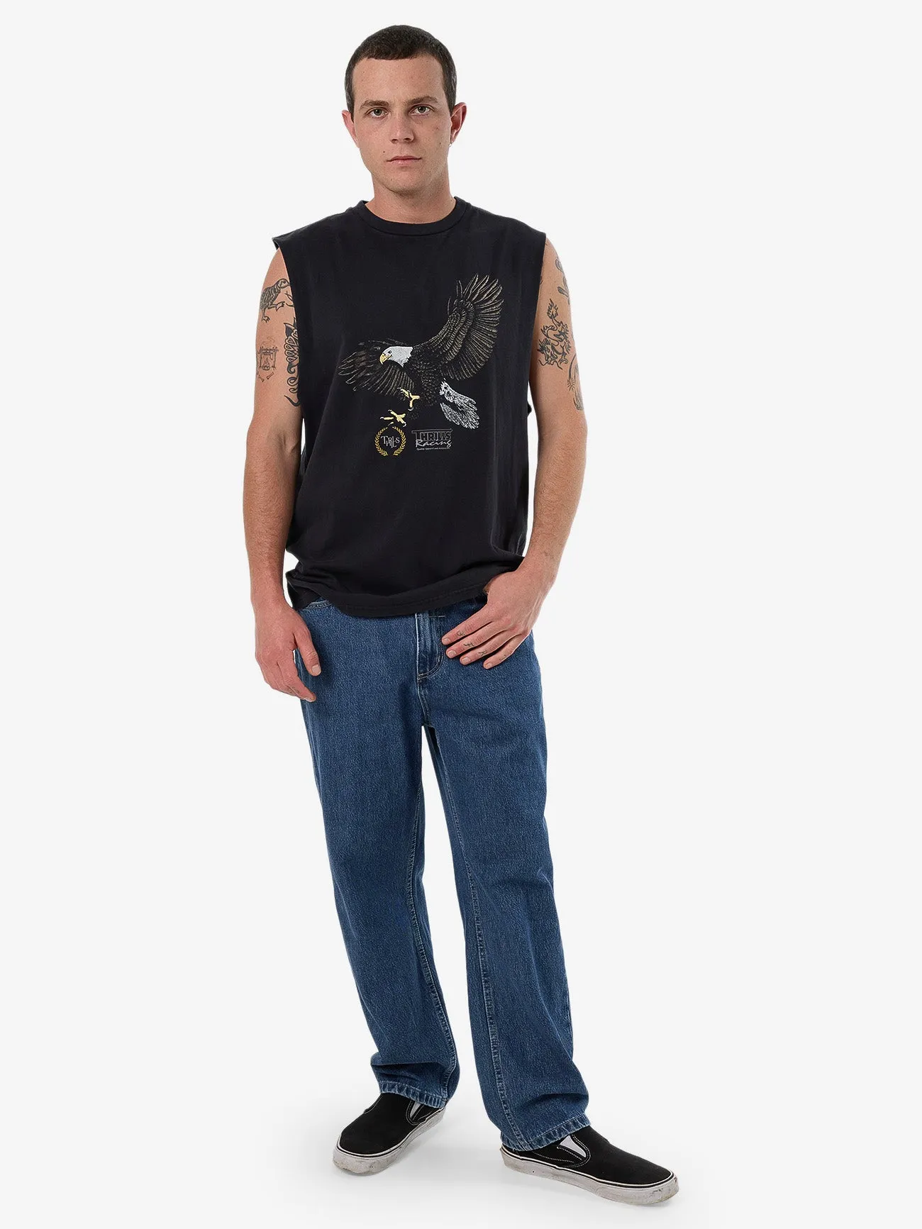 Speed Tour Merch Fit Muscle Tee - Washed Black sold by Thrills product image thumbnail 5