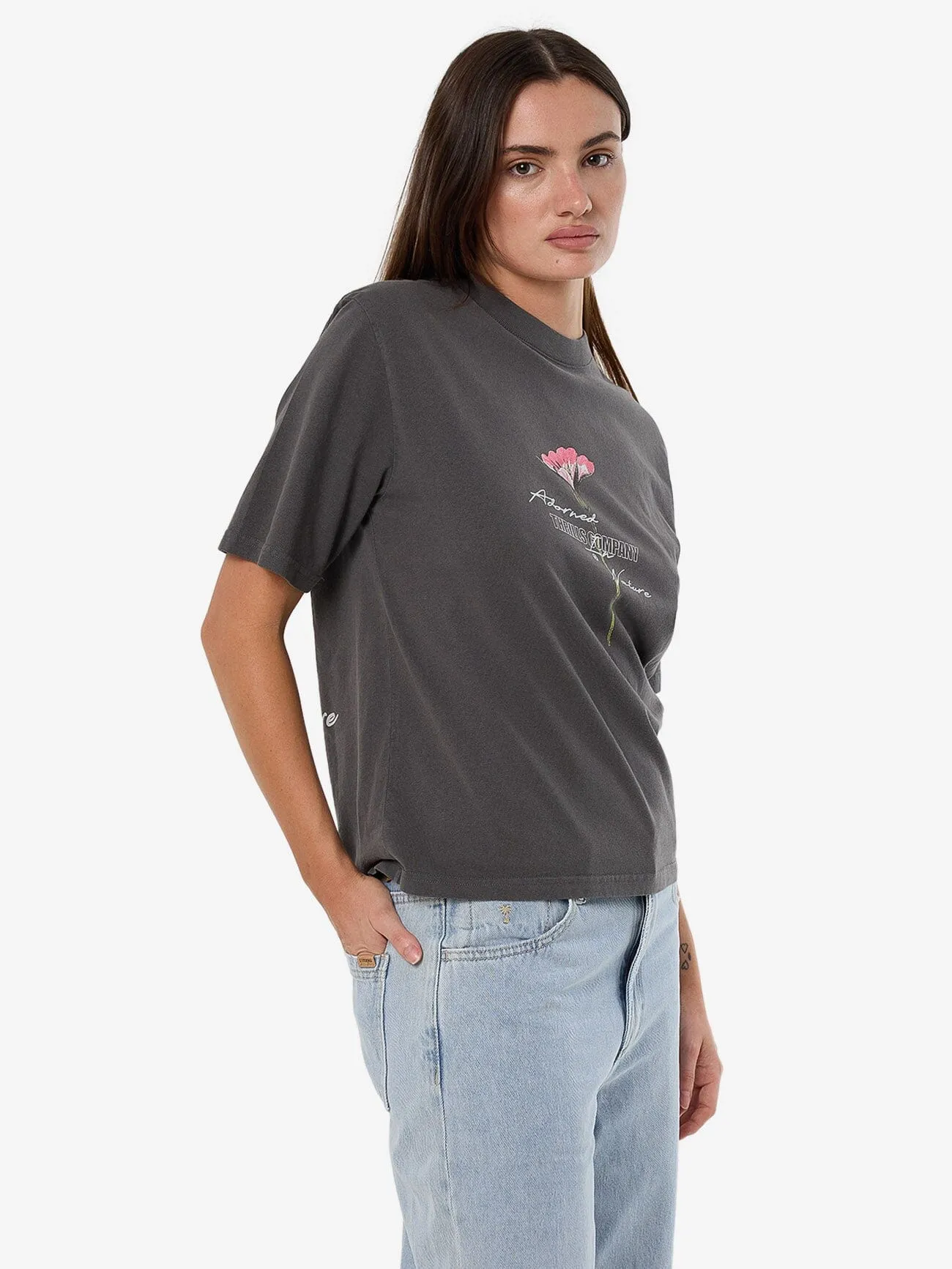 Adorned In Nature Square Tee - Merch Black sold by Thrills product image thumbnail 5