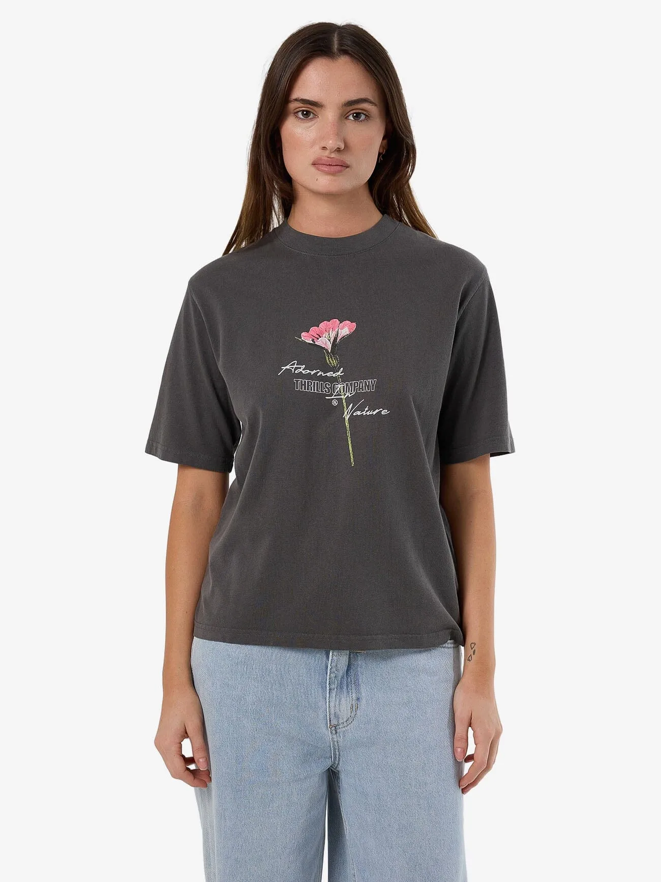 Adorned In Nature Square Tee - Merch Black sold by Thrills