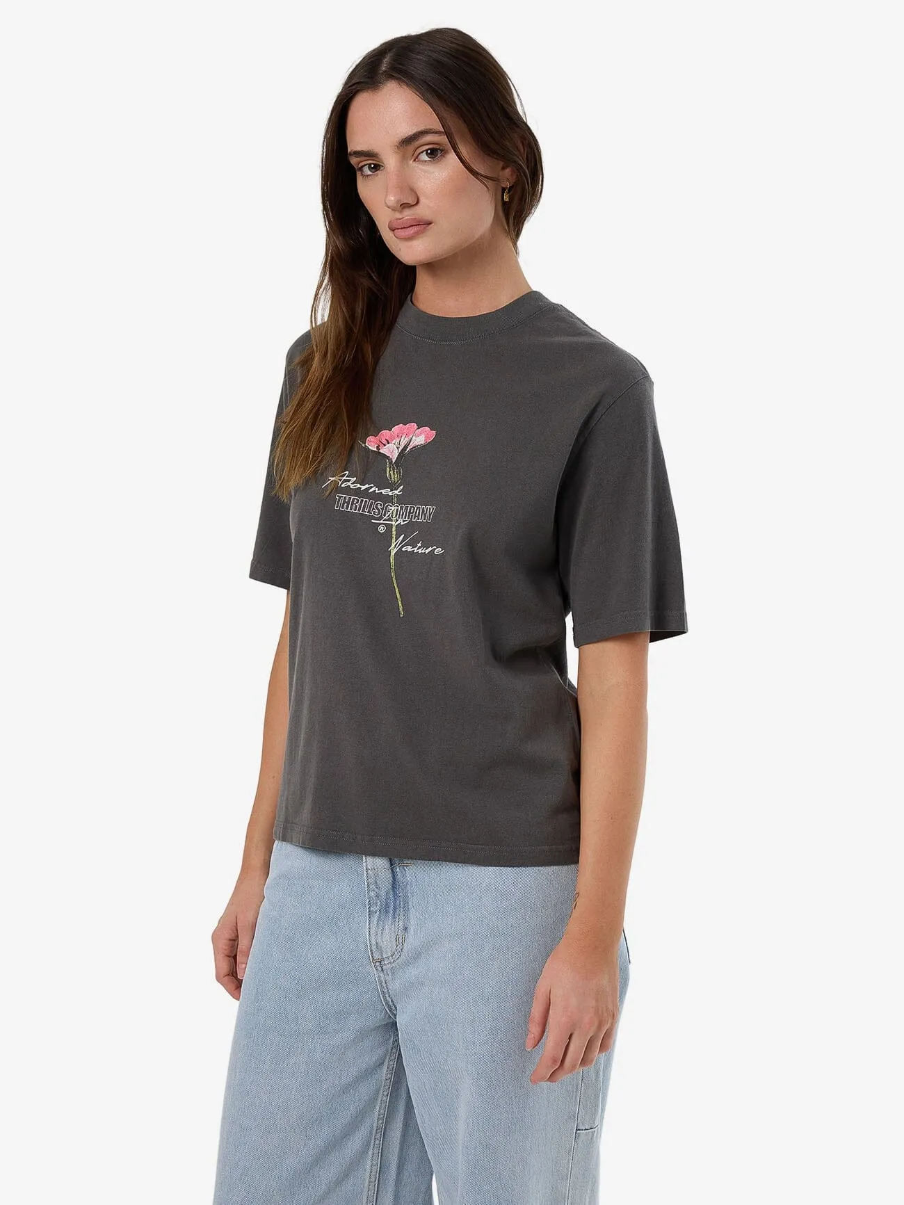Adorned In Nature Square Tee - Merch Black sold by Thrills product image thumbnail 4