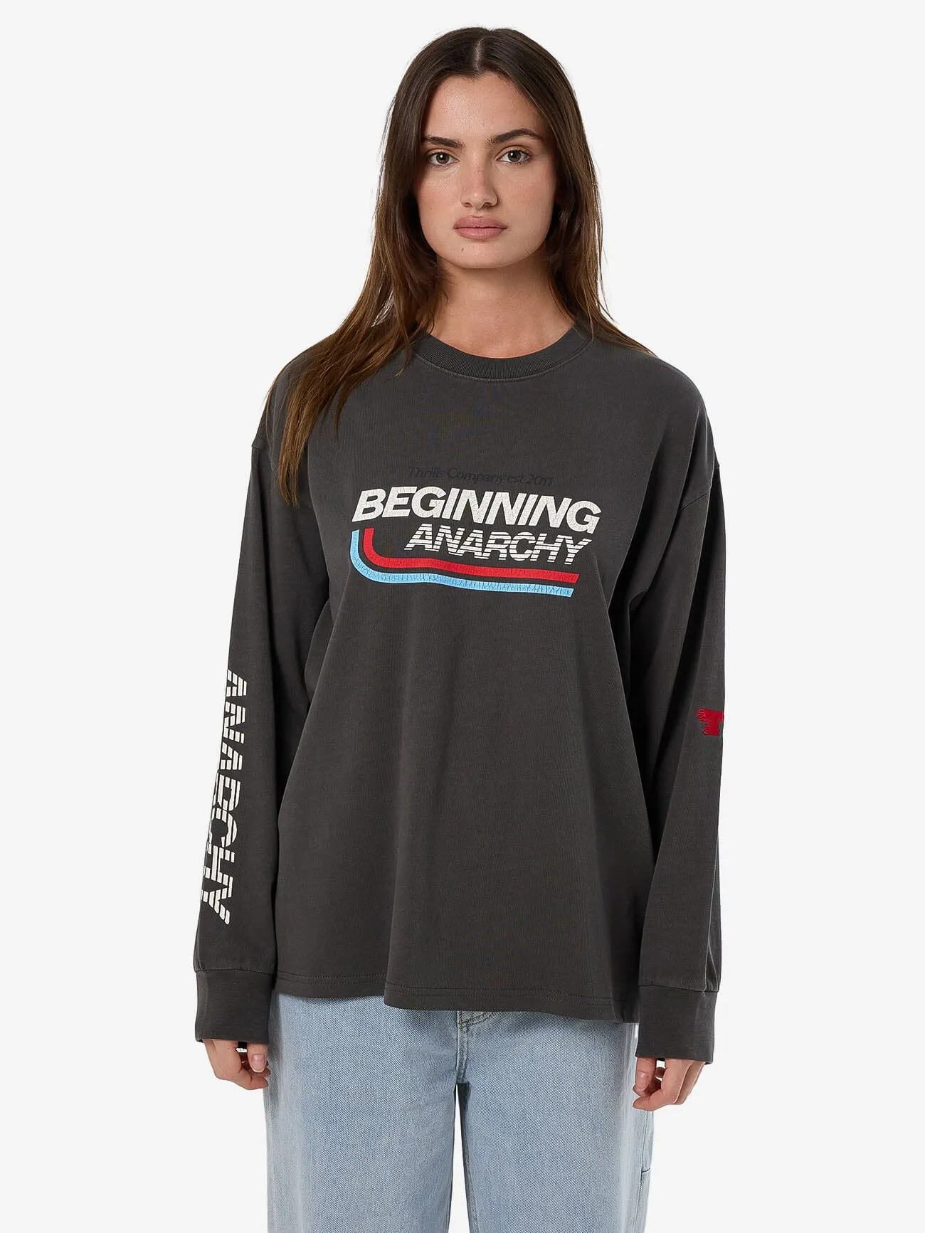 Beginning Anarchy Long Sleeve Oversized Tee - Merch Black sold by Thrills