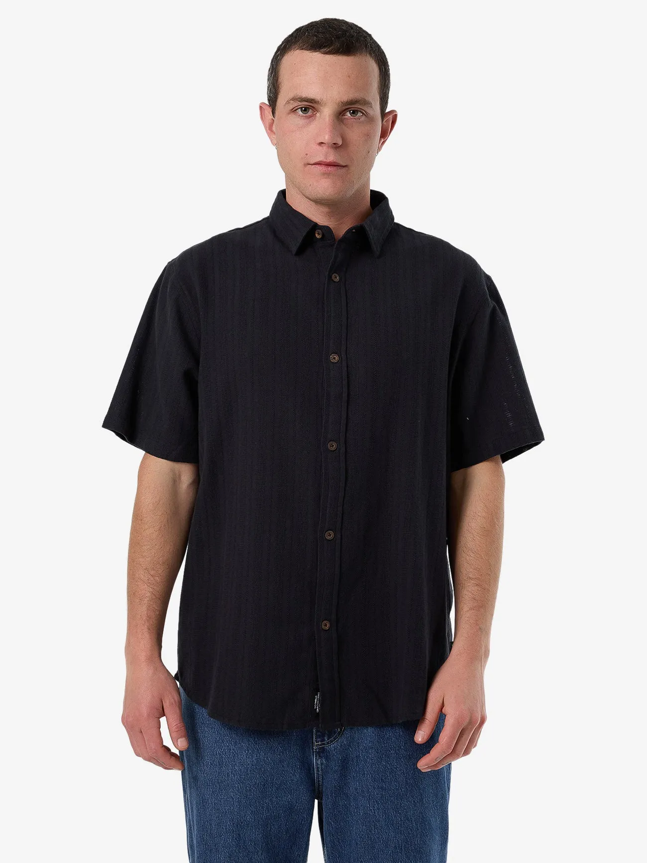 Unhinged 2.0 Short Sleeve Shirt - Washed Black sold by Thrills