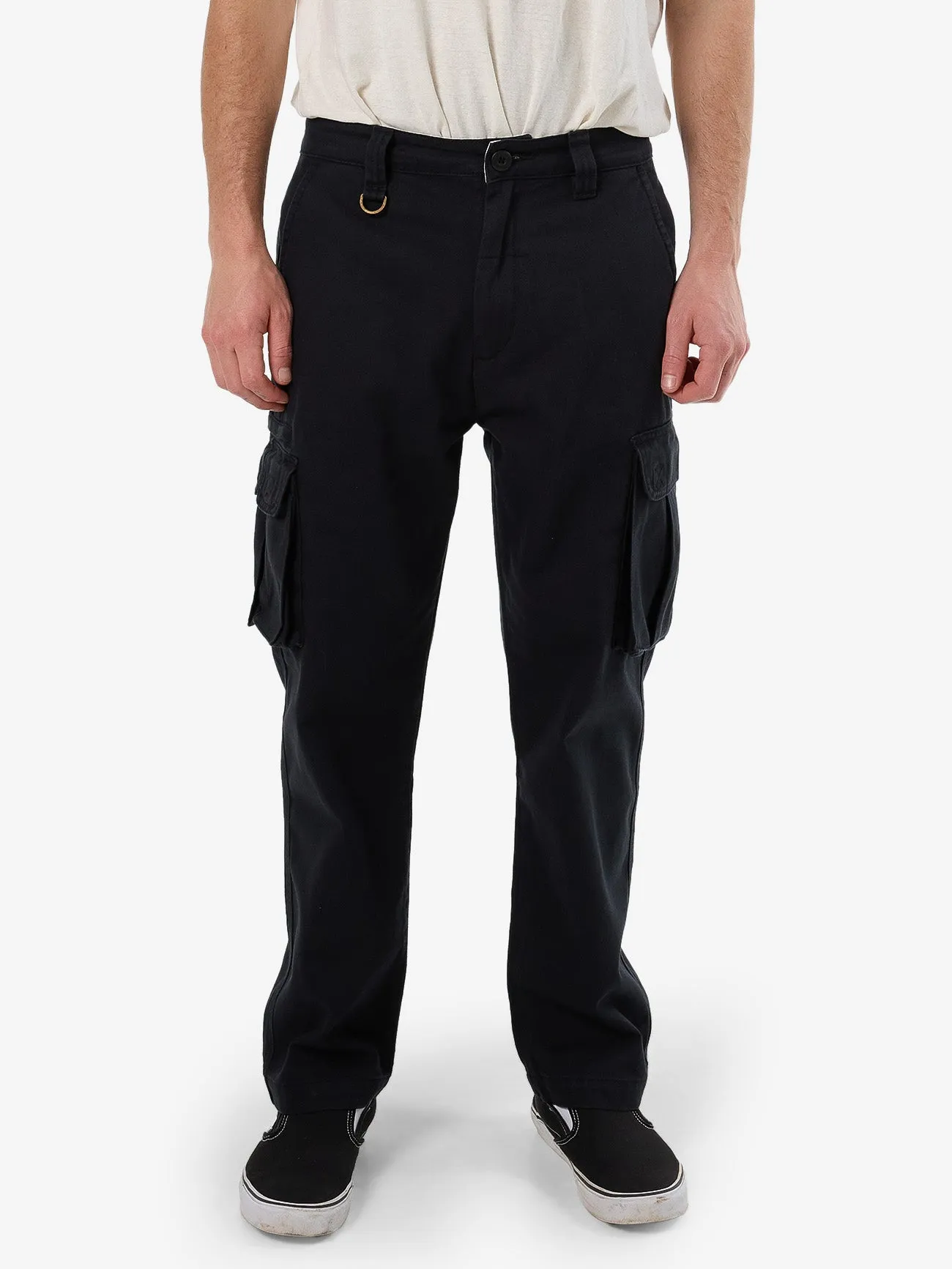 Slacker Union Cargo Pant - Washed Black sold by Thrills