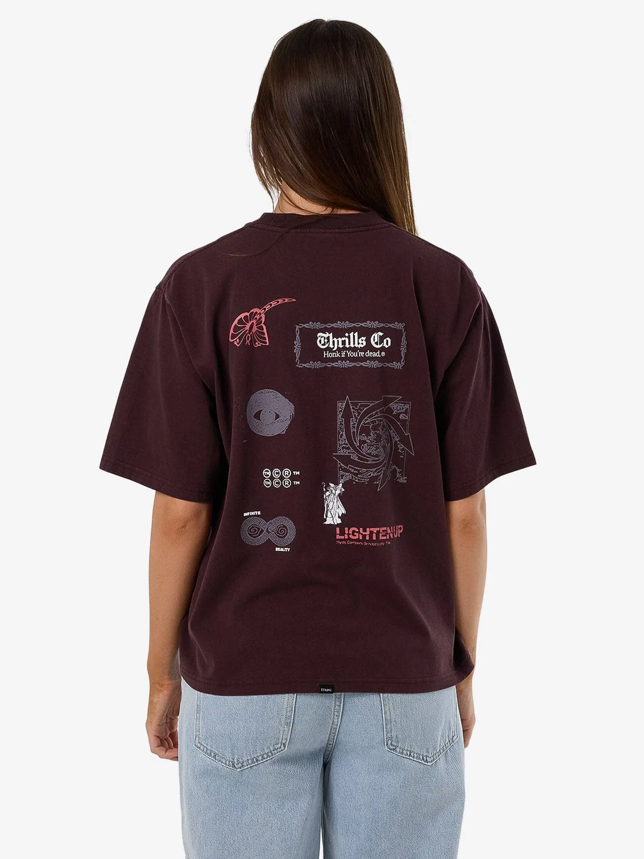 Lighten Up Square Tee - Deep Plum sold by Thrills product image thumbnail 5