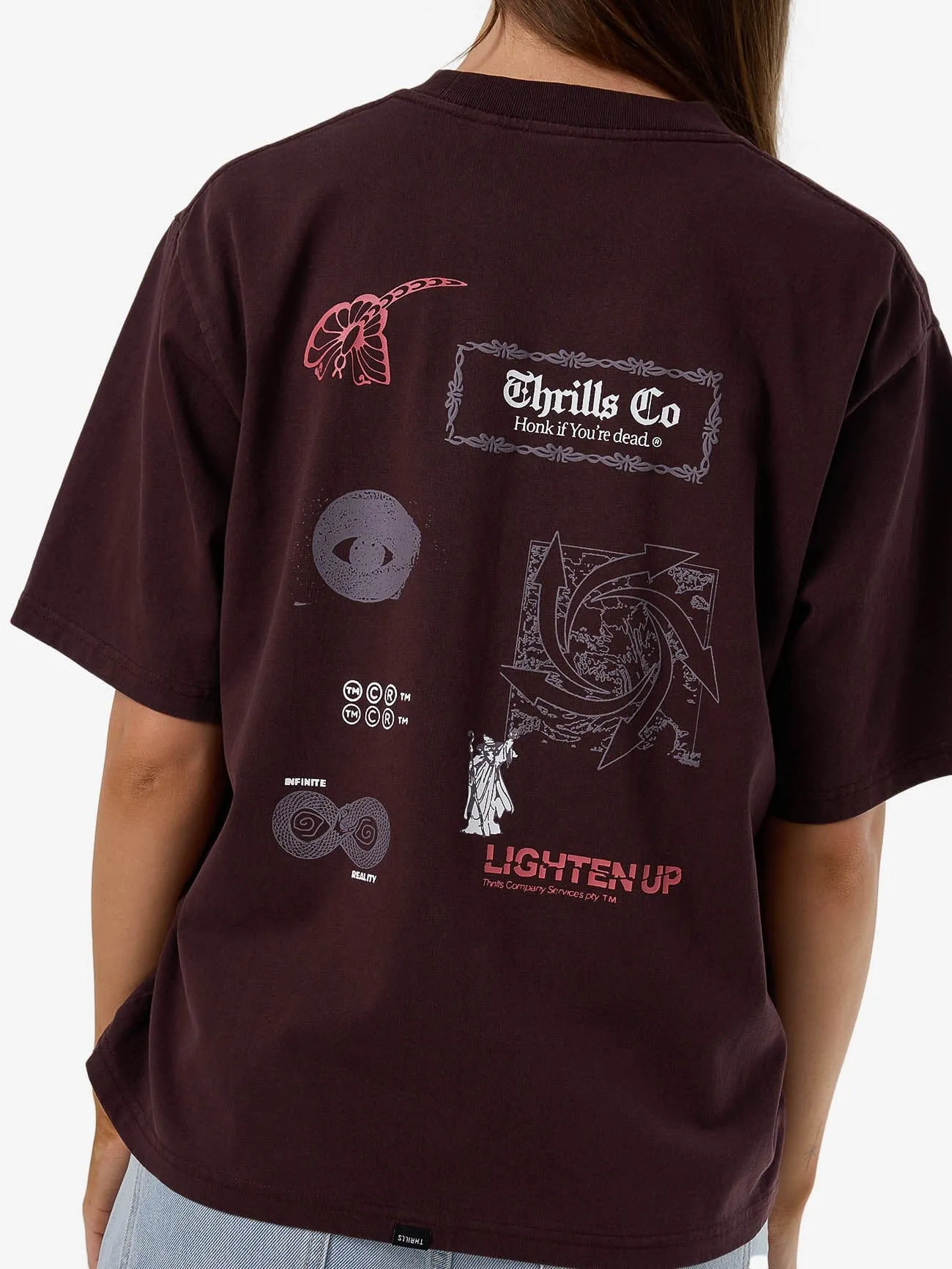 Lighten Up Square Tee - Deep Plum sold by Thrills product image thumbnail 2