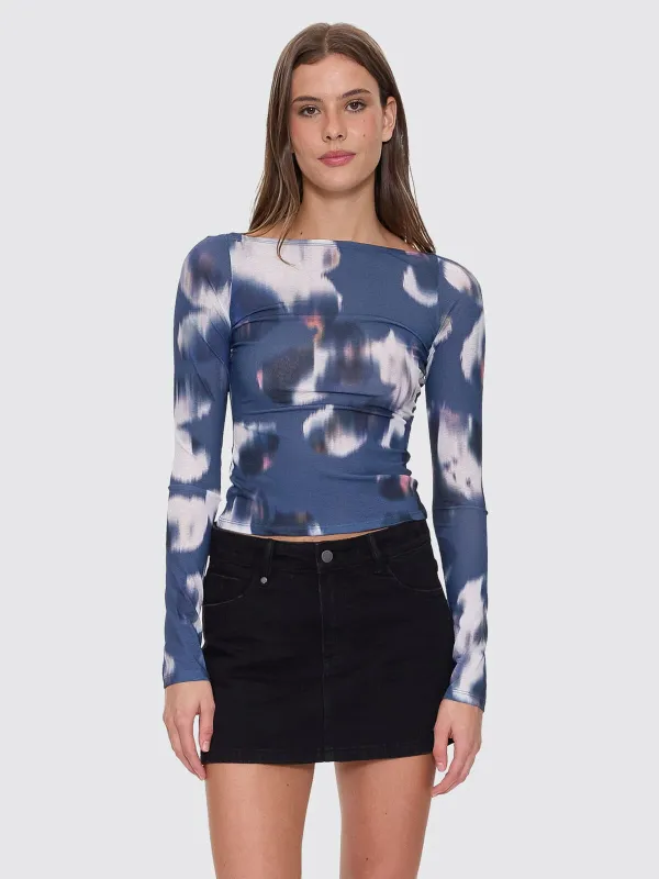 Cyber Bloom Long Sleeve Top - Purple Ash sold by Thrills