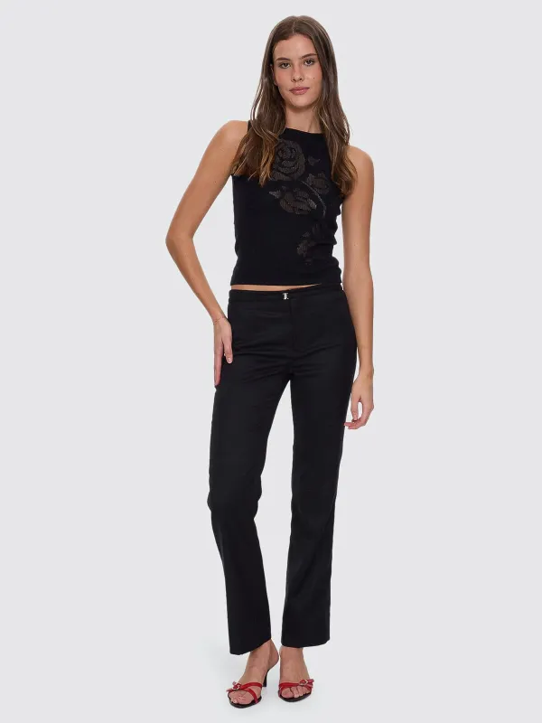 Sabine Belted Pant - Black sold by Thrills