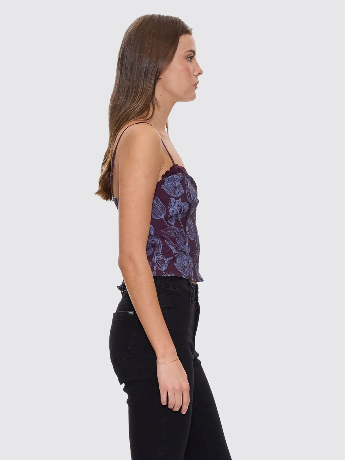 Oracle Floral Top - Deep Plum sold by Thrills product image thumbnail 5