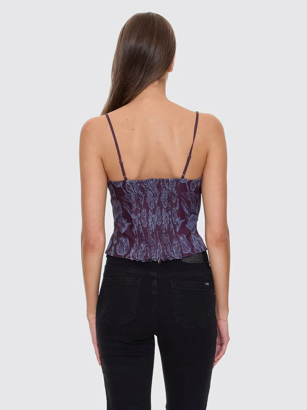 Oracle Floral Top - Deep Plum sold by Thrills product image thumbnail 4