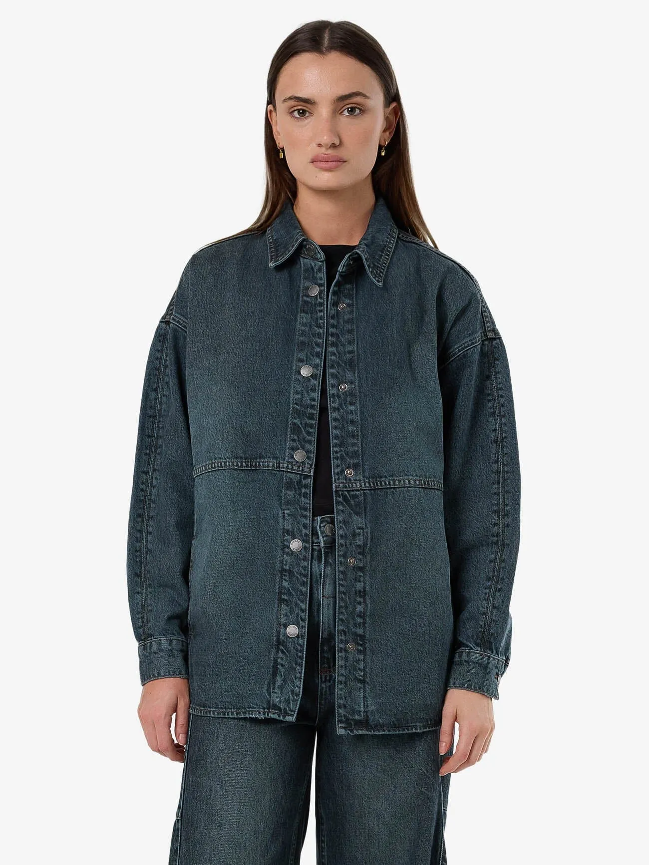 Spencer Denim Overshirt - Metal Blue sold by Thrills