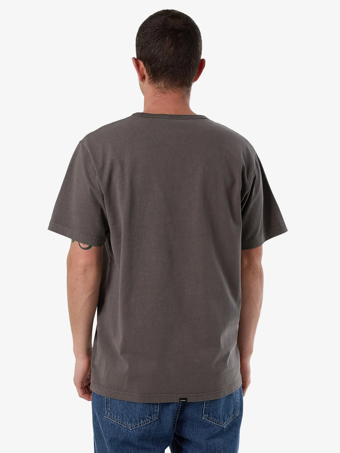 Thrills Workwear Embro Merch Fit Tee - Charcoal Rose sold by Thrills product image thumbnail 2
