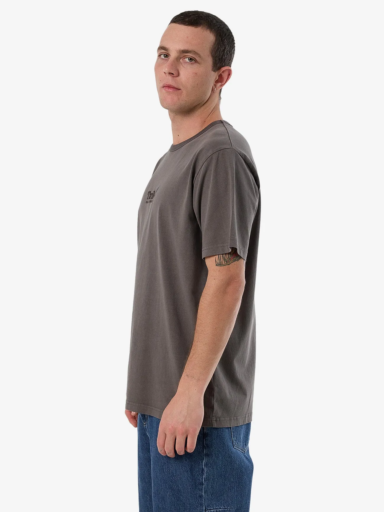 Thrills Workwear Embro Merch Fit Tee - Charcoal Rose sold by Thrills product image thumbnail 3