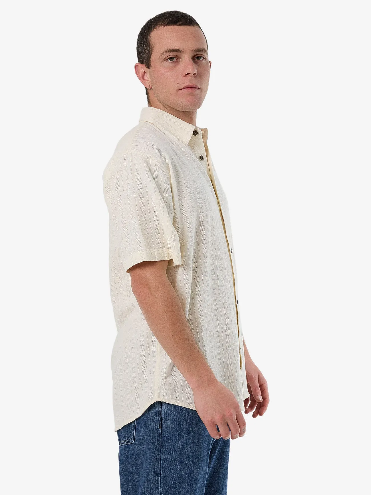 Unhinged 2.0 Short Sleeve Shirt - Dirty White sold by Thrills product image thumbnail 4