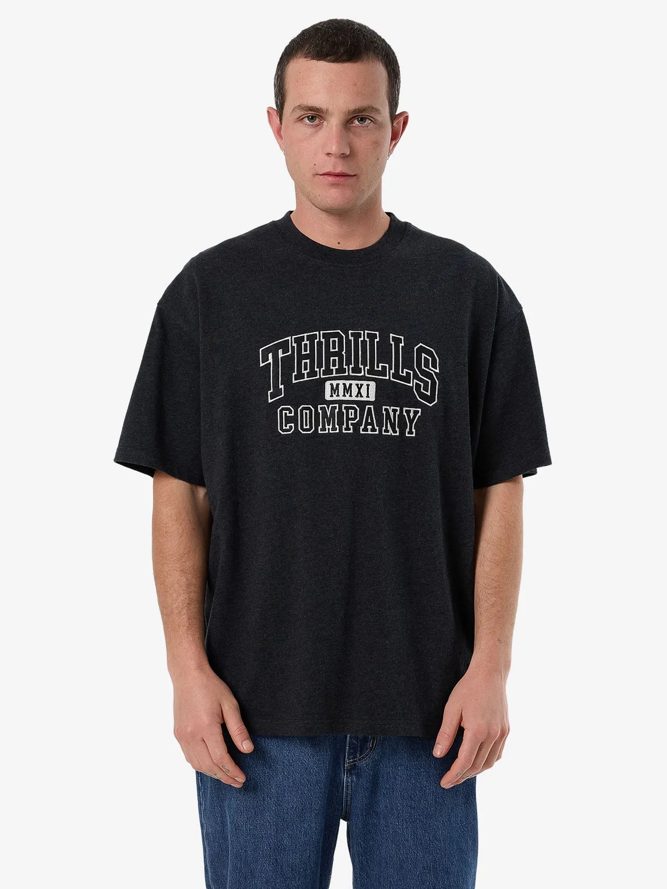 Legacy Box Fit Oversize Tee - Black Marle sold by Thrills